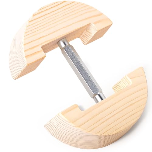 Hat Stretcher for Fitted Hats, Cowboy Hat Stretcher Fitted Hat 7 to 8 1/2, Adjustable Wooden Hat Jack Stretcher Fits All Caps - color: Round Square Silver