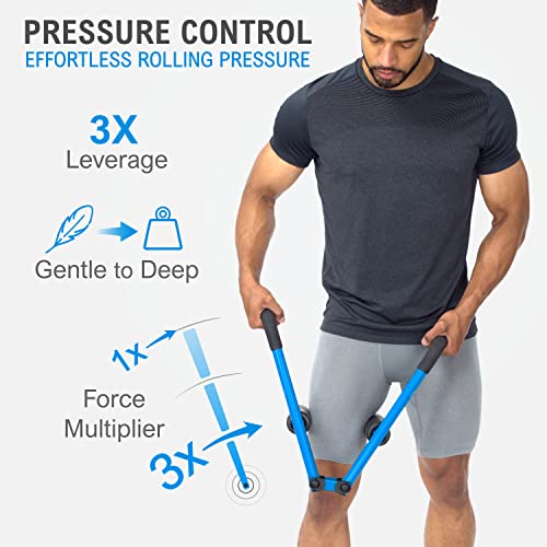 DoubleUP Roller Recovery Kit - White - Muscle Massager with Lever-Action Pressure Control and Quick-Change Rollers - color: White