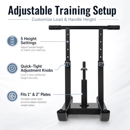 Weight Sled for Strength Training, Heavy Duty Fitness Sled with Shoulder Straps Adjustable Push Pull Sled for Speed, Agility, and Explosive Power, for 1" & 2" Plates