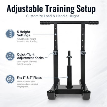 Weight Sled for Strength Training, Heavy Duty Fitness Sled with Shoulder Straps Adjustable Push Pull Sled for Speed, Agility, and Explosive Power, for 1" & 2" Plates