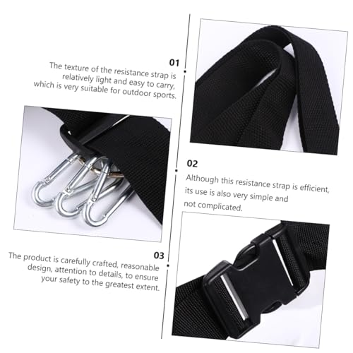 Sled Harness Tire Pulling Harness Fitness Workout Physical Training Resistance Rope Shoulder Strap for Running Sprinting (Black)