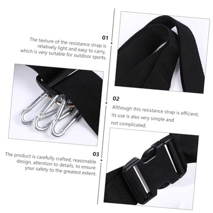 Sled Harness Tire Pulling Harness Fitness Workout Physical Training Resistance Rope Shoulder Strap for Running Sprinting (Black)