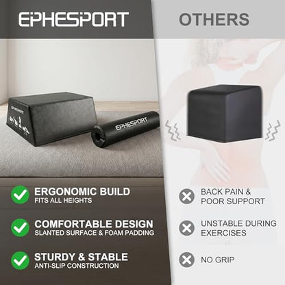 Hip Thrust Bench–Glute Bridge & Barbell Hip Thrust Equipment with Free Hip Thrust Pad, 700LB Capacity, Non-Slip Design for Glutes, Bulgarian Split Squats, Step-Ups & Core