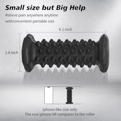 Plantar Fasciitis Relief,Foot Roller,Foot Massager Roller for Arch and Heel Pain Relief,Care for Plantar Fasciitis,Deep Tissue Muscle Massage,Portable Reflexology Tool - color: Black