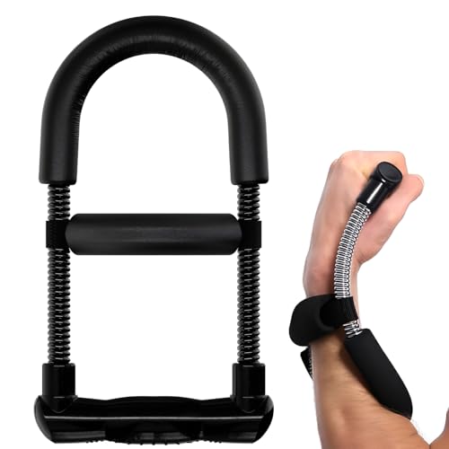 FixFit Forearm Strengthener Forearm Wrist Strengthener Exerciser with Adjustable Tension for Improving Strength - Hand Developer Arm Grip Workout Strength Trainer Home Gym Workout Equipment for Starter and Pro