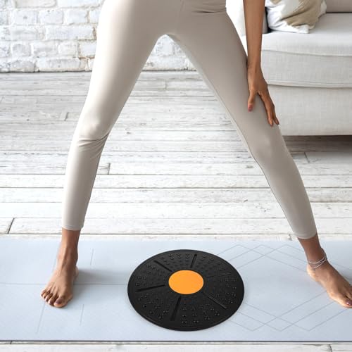 Luxshiny Non-slip PP Balance Board for Core Training and Sensory Rehabilitation Stability Wobble Board with Textured Surface for Fitness Enthusiasts and Home Exercise