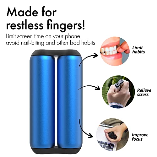 ONO Roller - Handheld Fidget Toy for Adults | Help Relieve Stress, Anxiety, Tension | Promotes Focus, Clarity | Compact, Portable Design (Sapphire, Full Size - Aluminum) - size: Full Size, style: Aluminum - Sapphire