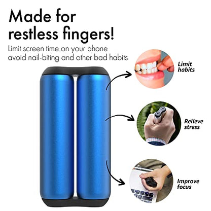 ONO Roller - Handheld Fidget Toy for Adults | Help Relieve Stress, Anxiety, Tension | Promotes Focus, Clarity | Compact, Portable Design (Sapphire, Full Size - Aluminum) - size: Full Size, style: Aluminum - Sapphire