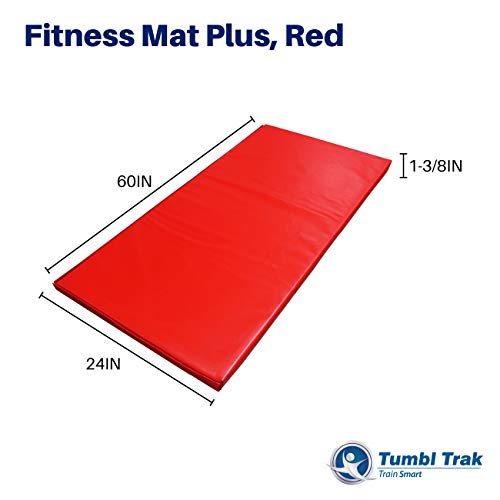 Tumbl Trak Build-A-Mat for Gymnastics, Cheer, Dance, and Fitness - color: Red, size: 2Ft x 5Ft x 1-3/8In
