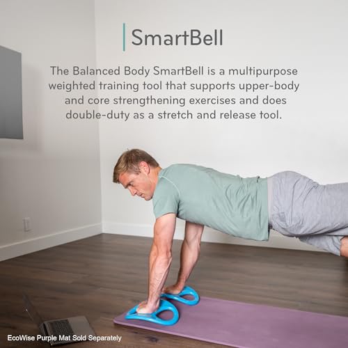 Balanced Body SmartBell Ergonomic Two-Handed Pilates Exercise Weight, Pilates Dumbbell, Exercise Equipment for Home Gym or Pilates Studio Use - color: Blue