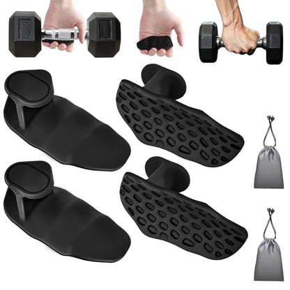 4-PCS Rypt Grip for Weight Lifting Deadlift Rows-Rubber Anti-Slip Ergonomic Lifting Gloves for Men and Women Training Palm Protectors for Gym Intensive Training and Exercise