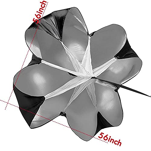 Running Speed Training 56" Parachute with Adjustable Strap Speed Chute Resistance Running Parachute for Adults