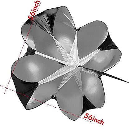 Running Speed Training 56" Parachute with Adjustable Strap Speed Chute Resistance Running Parachute for Adults