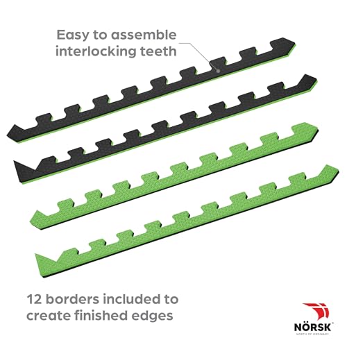 Dual-Sided Reversible 1/2" Foam Exercise Mats for Home Gym - Interlocking EVA Foam Tiles