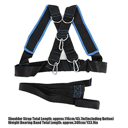 Speed Running Harness, Sturdy Sled Shoulder Harness, 3 Hooks Durable 5pcs Wear Nylon + Metal for Mountaineering Outdoor use