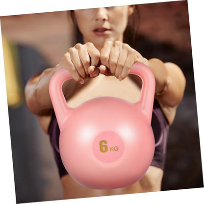 Happyyami Pink PE Water Kettlebell for Strength Training Soft-sided Kettle Bell for Home Gym Workouts Portable Heavy Kettlebell with Comfortable Grip for Men and Women Fitness