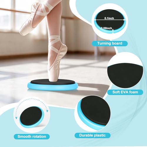 Ballet Practice Kit - Turning Board, Stretching Strap & Resistance Band to Improve Turns, Balance, Spinning for Dance