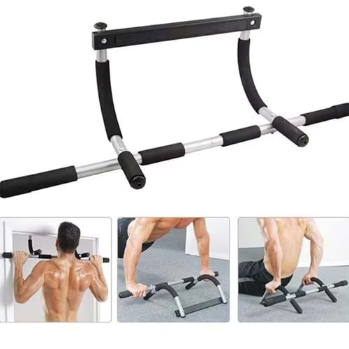 Heavy Duty Pull Up Bar for Doorway–No Screws, Multiple Grip Chin Up Bar for Home Gym Multi-Function for Push-Ups,Sit-Ups