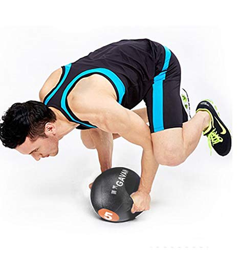 Professional Double Handle Grip Medicine Ball - for Weights Training MMA Boxing Exercise Fitness, 5KG-10KG (J 5kg) - size: 5kg