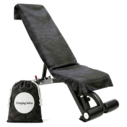 Hooded Microfiber Gym Towel – Highly Absorbent Car Seat Towel with Carry Bag – Double-Sided Sweat Towel, Reversible, Quick Dry & Sand-Resistant Fabric, Camouflage, 130 x 60cm
