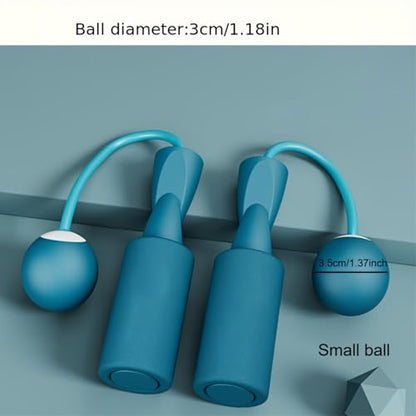 Weighted Cordless Jump Rope for Fitness - Silent Skipping Rope for Home Workouts, Adults & Beginners