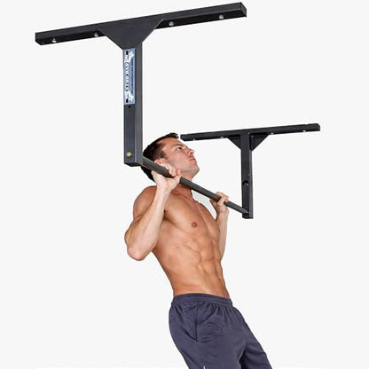 Heavy-Duty Pull-Up Bar – Ceiling or Wall Mount – Gym-Quality Steel, 600 lb Capacity – Fits 9 ft Ceilings
