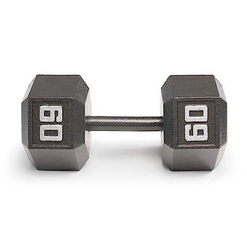 Marcy Cast Iron Hex Dumbbells Collection - Available size from 3-lb to 100-lb, SOLD INDIVIDUALLY - style: 60lbs