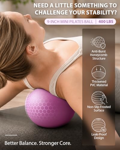 Pilates Ring Set – 14" Anti-Deformation Magic Circle with Padded Handles, Mini Ball, Resistance Bands, Guide & Bag