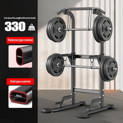 Z ZHICHI Pull-Up Dip Station Pull-Up Chin-Up Weight Capacity 350LBS - color: black