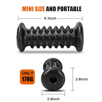 Foot Massager Roller for Plantar Fasciitis, Arch Heel Pain Relief - color: Black