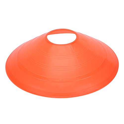 10 Pack Soccer Cones Field Markers Football Training Discs, with Carrying Handle for Speed Agility Training Skateboard Parking Traffic - color: Orange