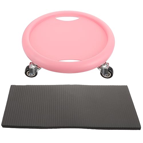 INOOMP Exercise Wheel Disc Core Coaster Abdominal Fitness Sliders Workout Plate Waist Strength Trainer Wheel Roller Disc Ab Training Machine Equipment with Knee Mat for Home Gym