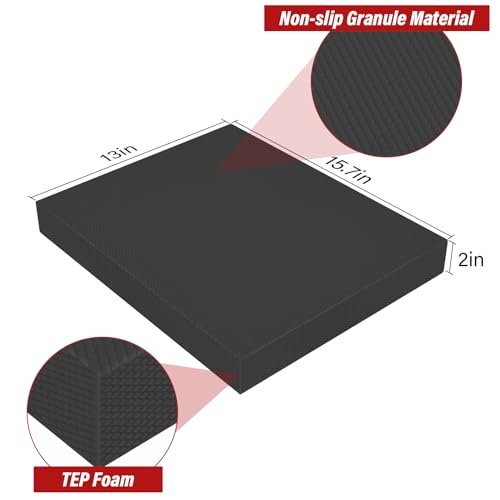 Balance Pad- Foam Balance Pad for Workout, Non-Slip & Water-Resistant Stability Trainer Mat, Soft TPE Exercise Foam Mat for Rehabilitation Stability,Physical Therapy,Fitness,Yoga (15.7" * 13" * 2")