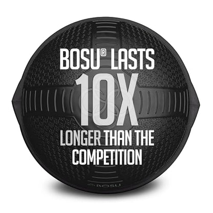 BOSU Nexgen Balance Trainer, Half-Ball Training Equipment, 65 cm Diameter, 300 lb Capacity - Burst-Resistant Stability Exercise Tool w/Non-Slip Base, Includes Hand Pump, Commercial-Grade - color: Black