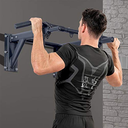 Wall Mounted Pull up Bar Multi-Grip Chin-up Station Home Gym Exercise Workout Equipment Strength Training Fitness Equipment Supports 600lbs - size: Pull up bar with Rings