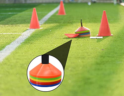 50/100/200pcs Disc Cones, Soccer Cones with Carry Bag and Holder, 5 Colors - size: 25pcs