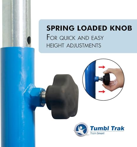 Tumbl Trak Jr. Bar PRO Adjustable Height Horizontal Gymnastics Kip Bar for the Gym or Home - color: Blue