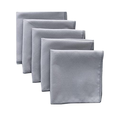 Unisex Sweat Absorbing Microfiber Handkerchiefs Quick Dry Sport Gym Towels 5 Pack - color: Lightggrey