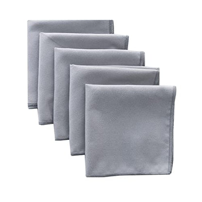 Unisex Sweat Absorbing Microfiber Handkerchiefs Quick Dry Sport Gym Towels 5 Pack - color: Lightggrey