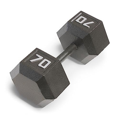 Marcy Cast Iron Hex Dumbbells Collection - Available size from 3-lb to 100-lb, SOLD INDIVIDUALLY - style: 70lbs