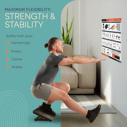 Lifepro InclineX Slant Board — Adjustable Calf Stretch Board with Nordic Strap — 4-Angle Incline for Calf Stretching, Squats & Ankle Mobility & Holiday Gifts