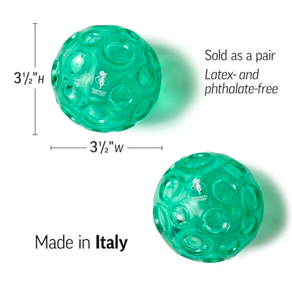 OPTP Franklin Method Textured Ball Set - 2 Inflatable Massage Balls; Textured Ball Set for Self-Massage, Exercise, Muscle Tension and Myofascial Relief
