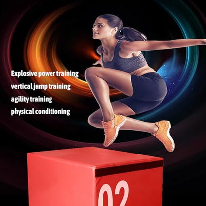 Free Combination Foam Plyo Jump Box - 7.9-55.1in Stackable | Non-Slip PVC, Shock-Absorbing EPE Foam | Handles for Home Gym, Plyometrics, Athletes(Size:01# - H:20CM)