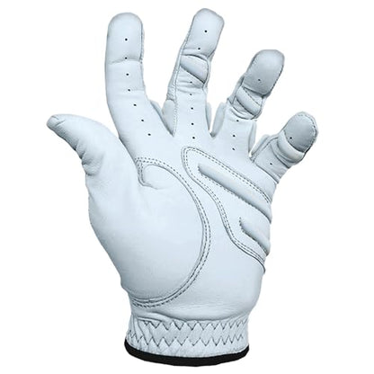 Golf Glove Bearing Capacity Non Slip No Slice pad Premium Leather Power Pad Left Hand, MAN-Small, White - size: Man XL_Left Hand