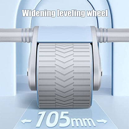 Ab Wheel Roller Automatic Rebound with Knee Pad Mat,Core Muscle Ab Trainer,Double Round Abdominal Muscle Wheel,Ab Workout Exercise Wheel Equipment for Male Female Beginners Lose Weight