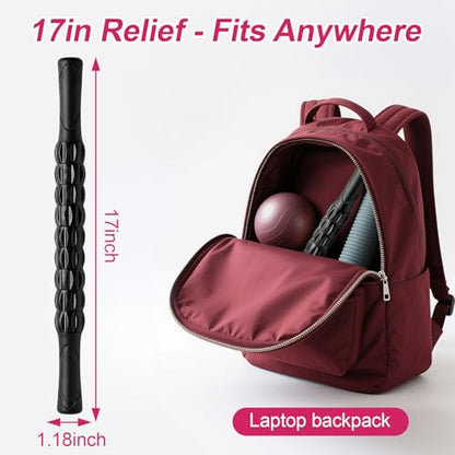 Massage Roller, Muscle Roller Stick, Neck Massager Roller, Therapy Stick for Legs, Calf, Thigh, Lipo Roller for Muscle Relief, Massage Rolling Pin for Trigger Points, Help Sore Muscle Recovery