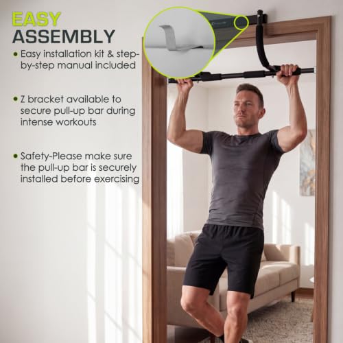 ProsourceFit Pull Up Bar for Multi Use Fitness & Home Gym Exercise - style: Multi Grip Light