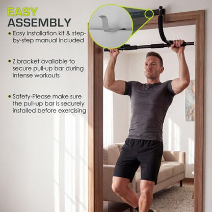 ProsourceFit Pull Up Bar for Multi Use Fitness & Home Gym Exercise - style: Multi Grip Light