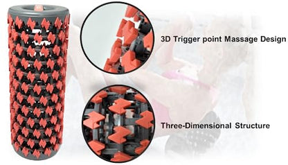 Collapsible Foam Roller for Exercise and Recovery (13 Inches), Easily Portable at 5.5 inches (Red) - color: Red
