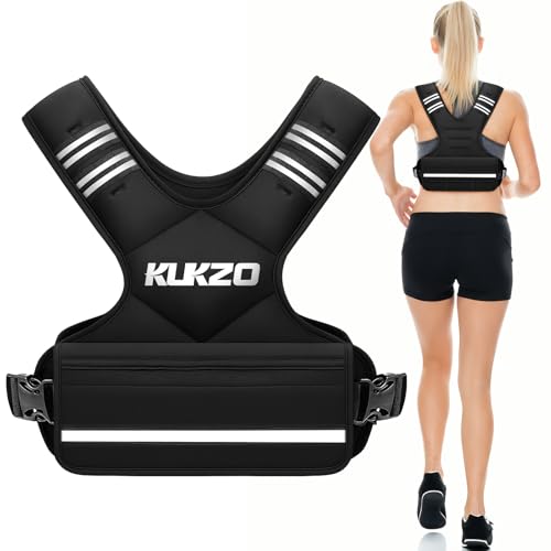 Adjustable Weighted Vest Women/Men, 6-12lb/12-18lb/20-32lb Weight Vest with 6 Ironsand Weights for Strength Training Rucking Running Walking Fitness Workout - color: Black, size: 20-32lb